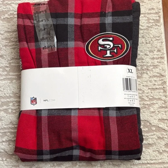 NFL SF 49ers Men's Charcoal Sleep Set - Picture 4 of 6